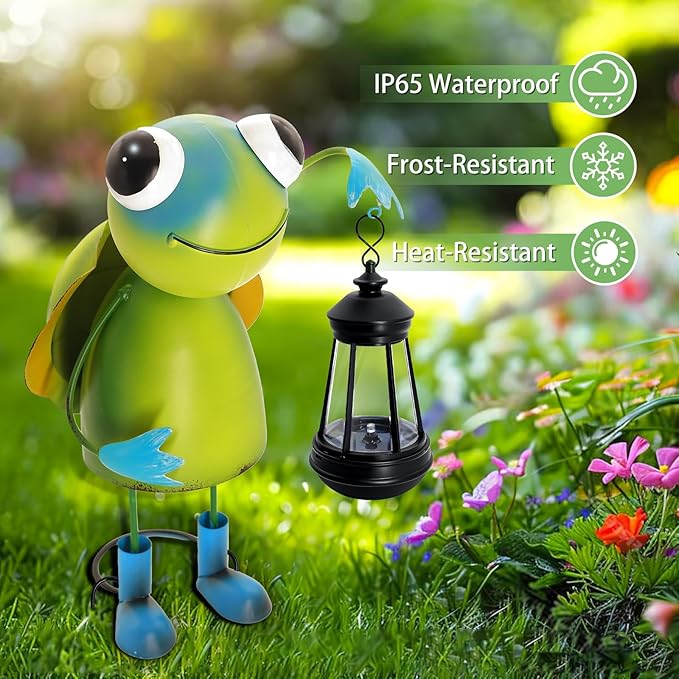 Garden Decor Turtle Solar Statues,Unique Garden Statues Turtle with Solar Lantern Waterproof, Birthday Gifts for Women Mom Grandma, Front Patio Balcony Yard Art Lawn Ornaments Porch Outdoor Decoration