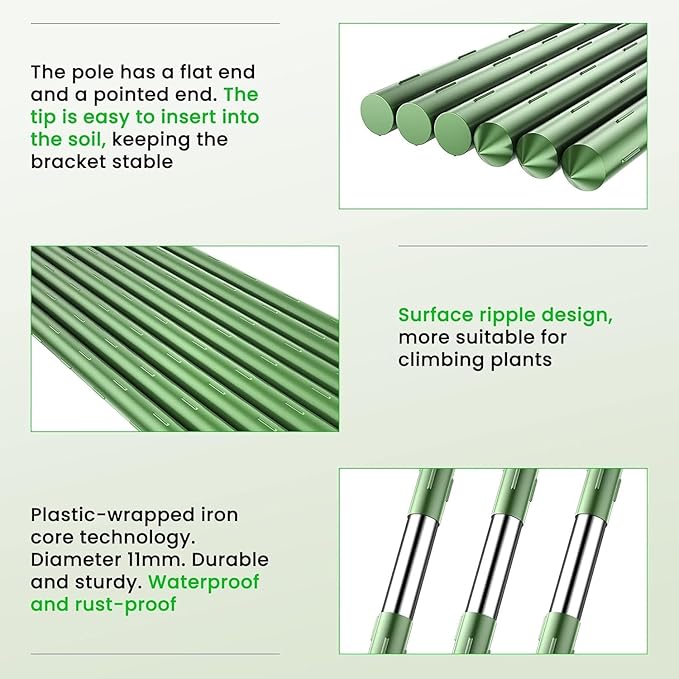 A-Frame Metal Garden Trellis Set for Raised Bed for Climbing Plants Outdoor-Detachable Cucumber Climbing Trellis with Net Clips-Garden for Cucumber Flowers Vegetables
