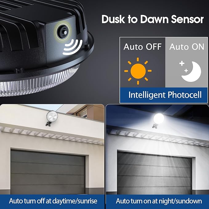 2 Pack 150W LED Barn Light, 20000LM Dusk to Dawn Security Light with 150° Adjustable Angle Photocell, IP66 Waterproof 6500K Daylight Outdoor Lighting for Farmhouse/Yard/Street/Garage