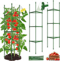 3 Pack Tomato Cages for Garden,Up to 51.2Inch Tomato Cage Trellis-Upgraded Hexagon Connector,Heavy Duty Adjustable Tomato Stake Support for Raised Garden Bed