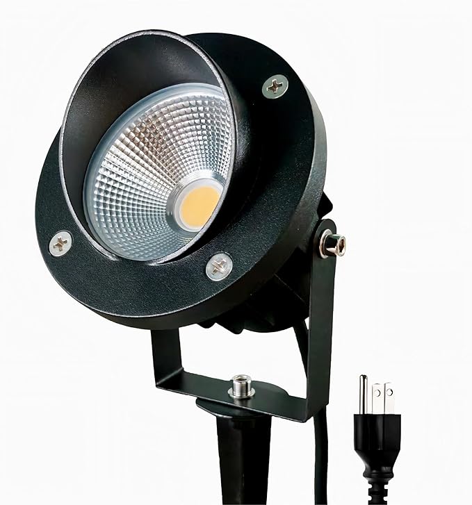 Spotlight for Outdoor 120V 20W Warm White - Waterproof Spotlight Outdoor Ideal for Garden, Flag, House, Yard, Christmas, Halloween - Perfect Spot Lights for Any Weather