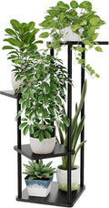 Bamworld Small Plant Stand Indoor 4 Tier Metal Plant Shelf for Multiple Plants Corner Flower Stand for Patio Garden Balcony Living Room Bedroom Dark brown