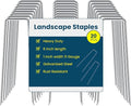 6 Inches Landscape Staples, Garden Stakes Securing Pegs for Securing Weed Fabric Landscape Fabric Netting Ground Sheets and Fleece, Heavy Duty Metal Tent Stakes, Halloween Decorations (20, Silver)