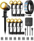 ZZXX 8 Pack Low Voltage Landscape Lights with Transformer and 65FT Wire 12-24V LED Landscape Lighting Kit 2700K Waterproof Landscape Spotlights with Connectors for House Yard Tree Garden