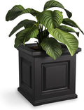 Mayne Nantucket 16-Inch Square Planter – Self-Watering, Weather-Resistant Planter for Flowers – Durable Outdoor Design for Patio, Porch, or Entryway