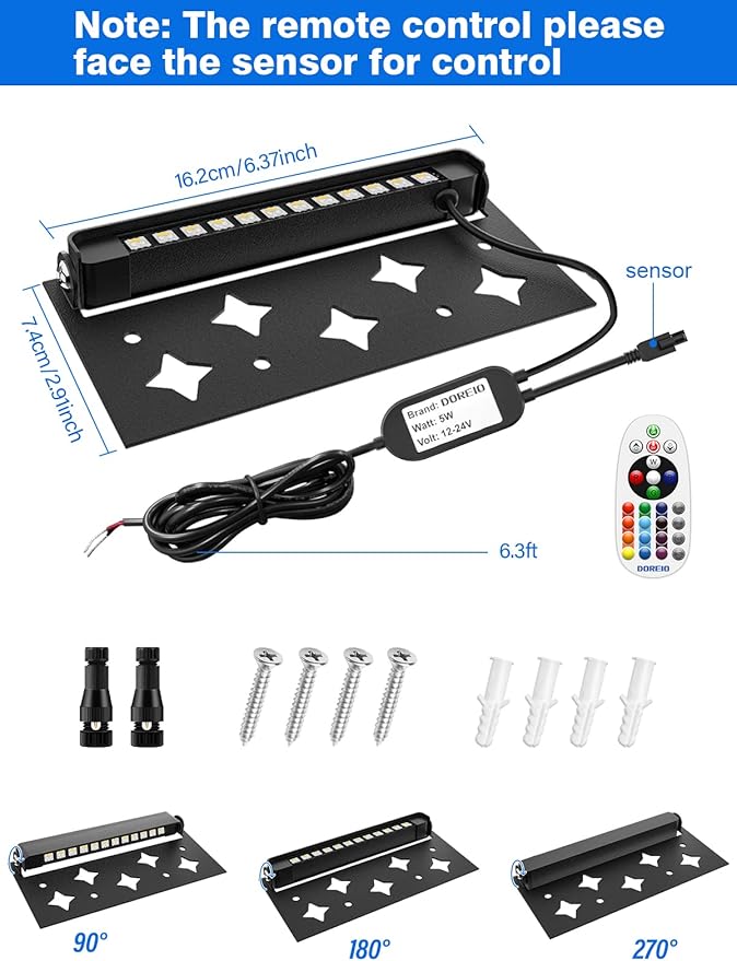 5W RGB Retaining Wall Lights 7 inch LED Hardscape Lighting Color Changing Low Voltage Landscape Paver Lights 12V 24V Step Lights Outdoor IP66 Waterproof Stair Lighting (2 Pack+Connectors)
