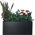 40" L x 16" W x 18" H Metal Large Rectangular Planter - Long Planter Box for Outdoor Patio/Porch Planter Boxes Outdoor Modern Design for Plants, Flowers, Garden,Spliced Flower Pot (Black)