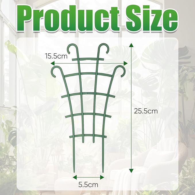 Plant Support Stakes,Stackable Plant Trellis for Indoor Climbing Plants,Small Plant Climbing Trellis for Potted Plants Plastic Climbing,Potted Plant Trellis for Houseplants (4PCS)