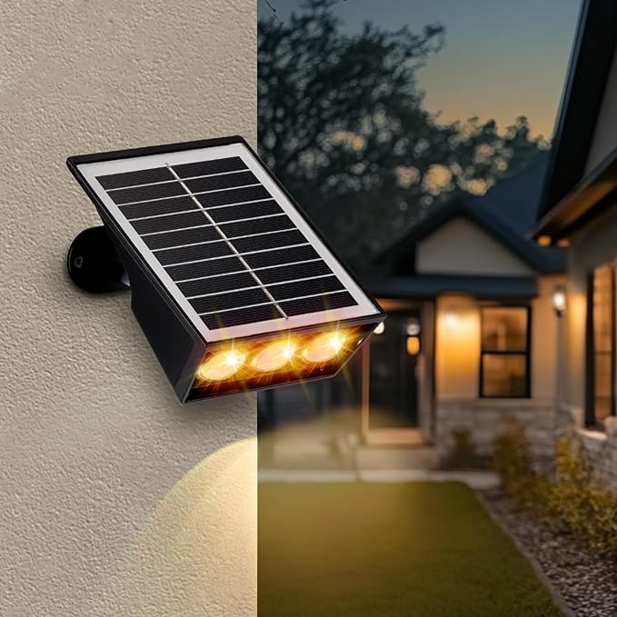 Solar Spot Lights Outdoor, RGB Solar Landscape Spotlights IP65 Waterproof Adjustable Light House Lights Colorful Spot Light for Yard Garden Pathway (4)