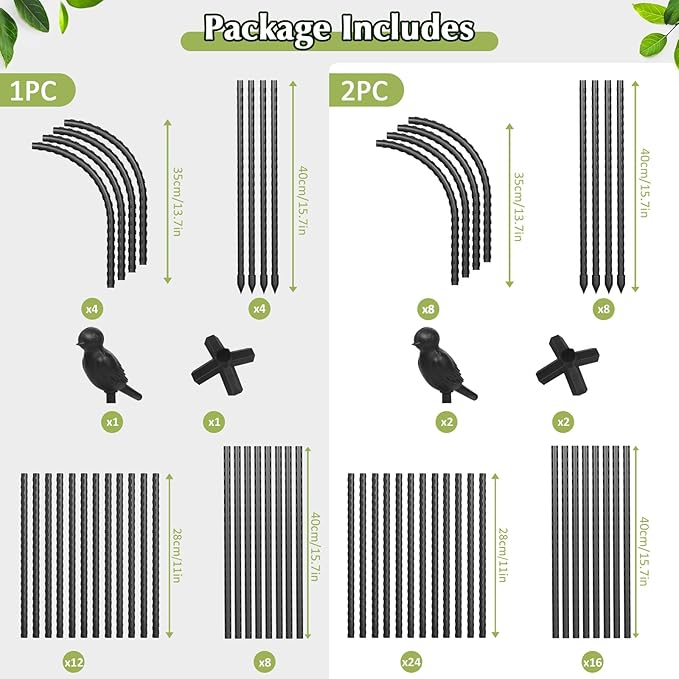 Square Tomato Cages for Garden, 6.2 FT Cucumber Trellis for Flowers, Grape, Pea, Rose, Bean, Rustproof Plastic Coated Metal Plant Support for Potted Plants Indoor Outdoor - 2PC Obelisk Trellis