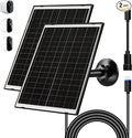 Zivif Solar Panel Charger for Arlo Essential 2K (2nd Gen), Essential XL & Spotlight Cameras – USB-C & Micro USB, IP66 Waterproof, 360° Adjustable Mount, 7.2ft Cable,2 Pack