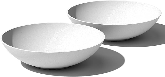 Veradek Mason Series Lane Bowl Planter| for Indoor or Outdoor Tabletops/Gardens |Made from Plastic-Stone Composite with Drainage Holes|Modern Décor for Flowers, Succulents, Small Plants