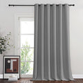 NICETOWN Outdoor Curtain for Patio Waterproof 108" Length Public Divider, Rust-Proof Grommet Blackout Thermal Insulated Privacy Outdoor Drape for Cabana/Porch, Silver Grey, 84" Wide, 1 Piece