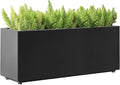 Outdoor Metal Planter Box 40Wx12Dx16H, Long Large Rectangular Trough Planters, Easy 5-Min Assembly, Modern Plant Container with Drainage Holes, Heavy Duty, Weather Resistant, Black