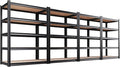 Set of 4 Garage Shelving-2050 lbs 5 Tier Storage Shelves,Adjustable Heavy Duty Metal Shelving Unit and Storage Large Rack,Utility Steel Shelf for Warehouse Industrial Pantry Basement 71"x46"x18"