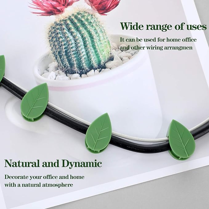 Geiserailie 60 Pieces Plant Climbing Wall Fixture Clips with 72 Pieces Acrylic Adhesive Sticker Leaf Fixer Invisible Wall Vines Fixing Clips Hook Plant Vine Traction for Indoor Outdoor Decoration
