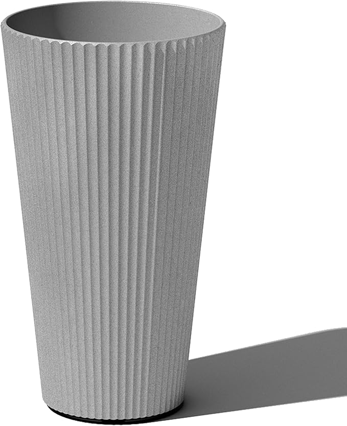 Veradek Demi Series Tall Planter for Porch, Patio, Backyard | Durable Plastic-Concrete Material | Modern Décor for Tall Plants, Grasses