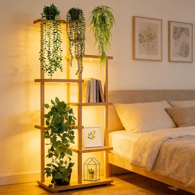 4 Pack Artificial Plants Wall Hanging Fake Plants Indoor for Shelf Boho Faux Eucalyptus Ivy Vine House Plants for Living Room Wall Backdrop Outdoor Decor
