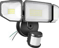 85W Motion Sensor Outdoor Light, 8500LM Ultra-Bright LED Security Light with 3 Adjustable Heads, IP65 Waterproof Dusk to Dawn Flood Light for Garage, Yard, and Driveway, 6500K Daylight, Black