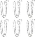 YINGFENG 6 Pack 19.7 Inch Silver Hanging Chain for Hanging Bird Feeders, Bird Houses, Planters, Baskets, Birdbaths, Lanterns, Wind Chimes, Billboards, Signs and Ornaments