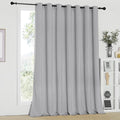 NICETOWN Sliding Glass Door Curtain - Blackout Room Darkening Door Vertical Blind for Dining Room/Bedroom with Grommet Top (Silver Grey, W100 x L95, 1 Panel)