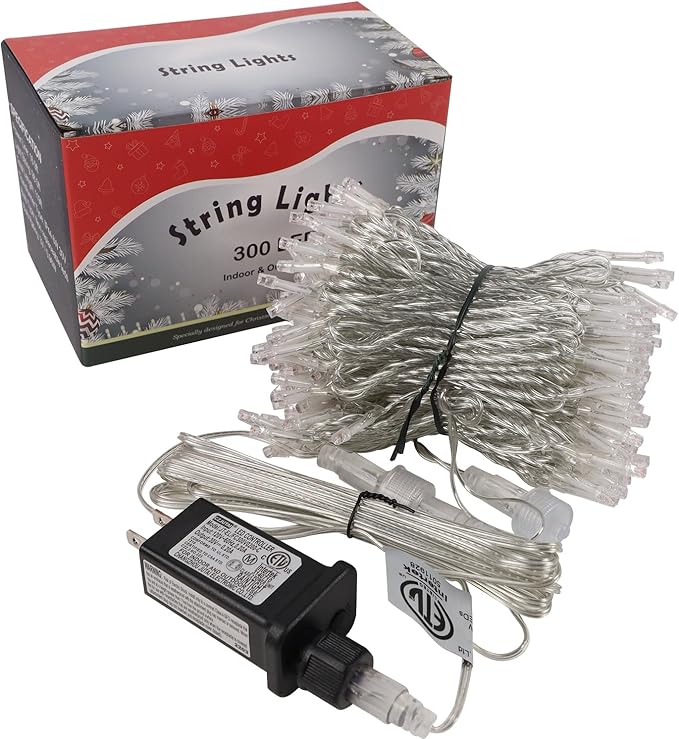 LJLNION 300 LED Valentines Lights, Extra Long 98.5FT Christmas String Lights Outdoor Indoor, 8 Lighting Modes, Plug in Waterproof Fairy Lights for Wedding Party Bedroom Decorations (Red)