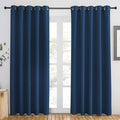 NICETOWN Moroccan Blue Blackout Curtains 84 inch Length, Grommet Top Room Darkening Drapes for Bedroom Living Room, Light Blocking Window Covering for Privacy (W66 x L84 Inch, 1 Panel)