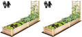 VIVOSUN Wooden Raised Garden Bed, 48 x 24 x 30 Inches, Outdoor Wood Planter Box with Gloves and a Liner, with Trellis for Vine Climbing for Garden, Patio, Balcony, Backyard and Outdoors (Pack of 2)