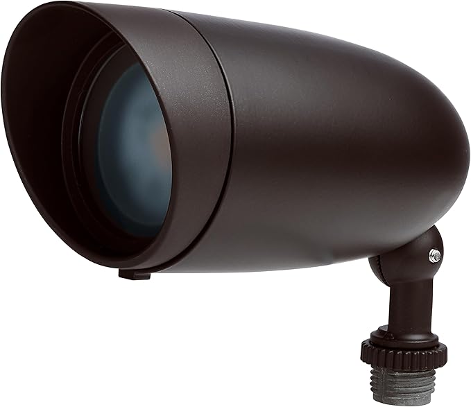 Nuvo 62-1205 Outdoor Landscape Spotlight, Waterproof LED Fixture, Yard Flood Light, 6.25-Inch Bronze, 3000K Warm White, 900 Lumens, 120V, Die-Cast Aluminum