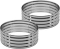 2PCS 3x3x1FT Galvanized Raised Garden Bed Kit,Vegetable Boxes-Round Metal Flower Box,Large Planter Raised Beds Outdoor Garden for Planting,Fruit,Herb-Silver