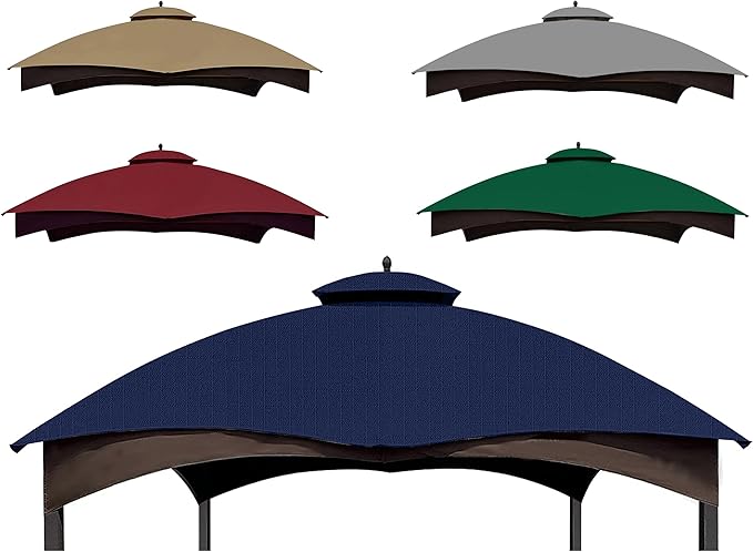 SCOCANOPY Ripstop Replacement Top for Lowe's Allen Roth 10X12 Gazebo Model #GF-12S004B-1/ GF-12S004BTO/TPGAZ17-002C，(Navy Blue)