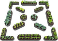A ANLEOLIFE Set of 14 18 Inch Tall Raised Garden Beds Kit, Heart-Shaped, Long Oval & Round Metal Planters – Ideal for Creative Garden Layouts, Quartz Grey