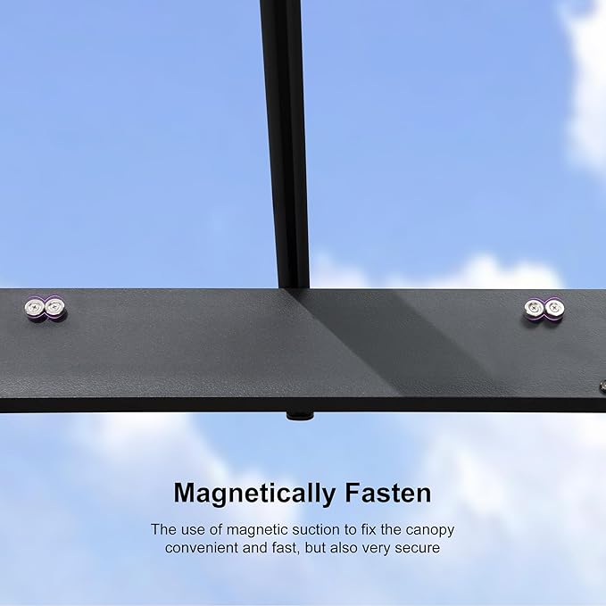 PURPLE LEAF 10' x 10' Aluminum Outdoor Pergola Wind-Resistant Retractable Pergola with Double Sun Shade Canopy Heavy-Duty Metal Pergola for Patios Backyard Deck Garden, Khaki