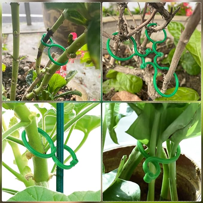 Hysagtek 120 Pcs Large Garden Plant Clips Tomato Clips Plant Locks Clips Vegetables Vine Flower Clips Tomato Ties for Securing Plants