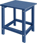 Outdoor Side Tables Adirondack, HDPE Small Table for Patio,Outside End Table for Porch, Deck, Pool, Weather Resistant/Easy Maintenance
