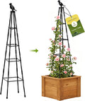 Garden Trellis for Climbing Plants Outdoors,65" Tall Cucumber Trellis Garden Obelisk Trellis Rustproof Plants Support with Adjustable Heights for Indoor Potted Plants, Vines, Vegetables