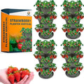 SunVara Strawberry Planter Vertical Gardening Stackable Planter Strawberry Tower 5 Tier Herb Outdoor Indoor 4 Pack