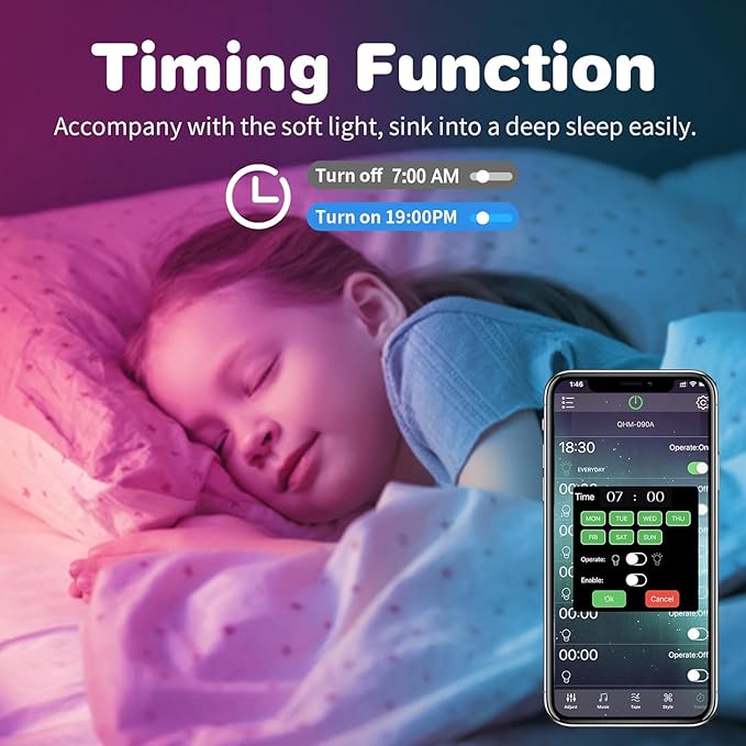 KSIPZE 32.8ft Led Strip Lights RGB Music Sync Color Changing Bluetooth Led Lights with Smart App Control Remote Led Lights for Bedroom Room Lighting