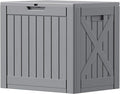 Patiowell 43 Gallon Resin Deck Box, Outdoor Storage Box for Patio Furniture, Deliveries, Pool Supplies,Waterproof and Lockable (Grey)