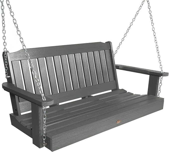highwood Lehigh Porch Swing, 4 Feet, Coastal Teak