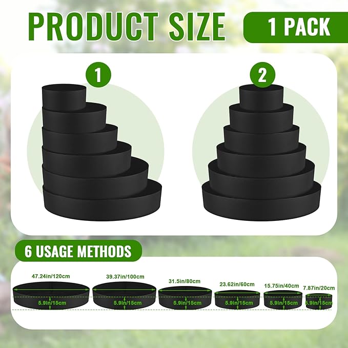 6 Tiered Strawberry Planter for Outdoor Plants, 47 Inch Heavy Duty Strawberry Tower Planter Grow Bags, Breathable Non Woven Fabric Raised Garden Bed for Vegetables Flower Herbs Gardening