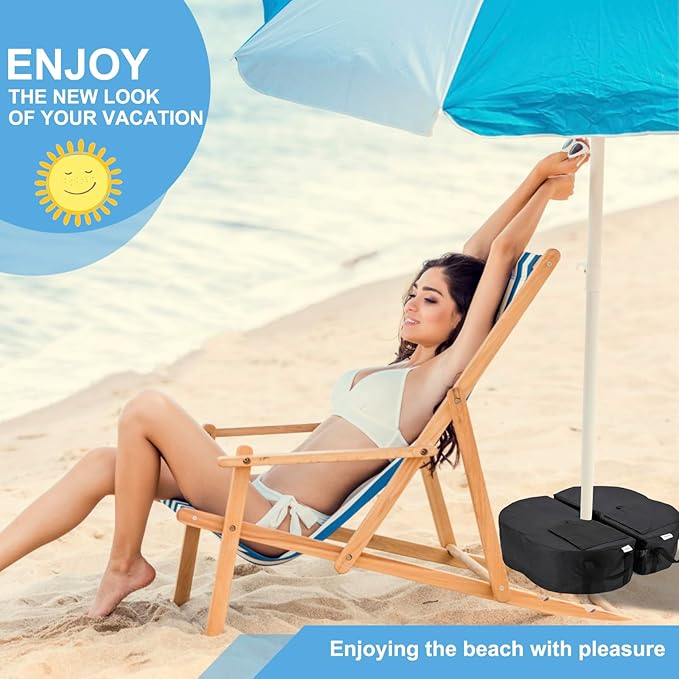 2 Pcs Quality Umbrella Base Weight, Umbrella Base Weights Sandbag, 80 Lb of Umbrella Sand Bag Fits Any Offset, Cantilever & Any Outdoor Patio Umbrella Stand ~ Easy Set Up (Combinable)
