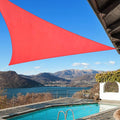 KANAGAWA Sun Shade Sail 12'x12'x12' Scarlet Triangle UV Block Canopy Awning Shelter Fabric Cloth Screen for Outdoor Patio Garden Backyard
