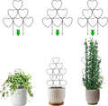 Trellis for Climbing Plants Indoor, Stackable Garden Trellis for Potted Plants, Small House Plant Trellis for Vine Ivy Flower Plant Support Outdoor DIY Metal Trellis 3 Pack, Black