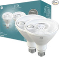 GE LED+ Motion Sensor LED Light Bulbs, 15W, PAR38 Outdoor Security Floodlight, Warm White (2 Pack)