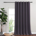 NICETOWN Blackout Sliding Glass Door Curtains, Room Darkening Thermal Insulated Curtains for Living Room Bedroom, Extra Wide Window Drapes, 1 Panel, W80 x L118, Greyish Purple