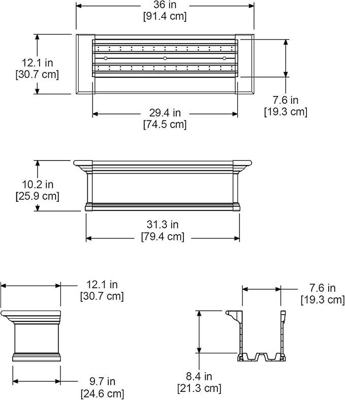 Mayne Yorkshire 4823-W, 3-Foot, White