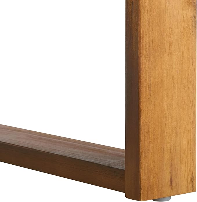 SAFAVIEH Outdoor Collection Duncan Natural Brown Slatted Top Solid Wood Coffee Table