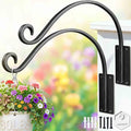 Qiang Ni Heavy-Duty Plant Hanger Outdoor: 16-Inch 80 lbs Hanging Plant Hooks for Outside Baskets - 2 Pieces Wall Mount Plant Bracket for Bird Feeder