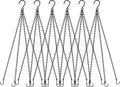 garini 6 Pack, 23 Inch Hanging Baskets Chain,Black Hanging Chains with Hooks Flower Pot Chain Replacement Plant Hangers for Planters, Bird Feeders and Lanterns